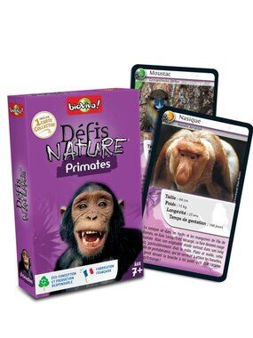 Bioviva Nature Challenge- Primates -English Version Card Game New Sealed Ages 7+